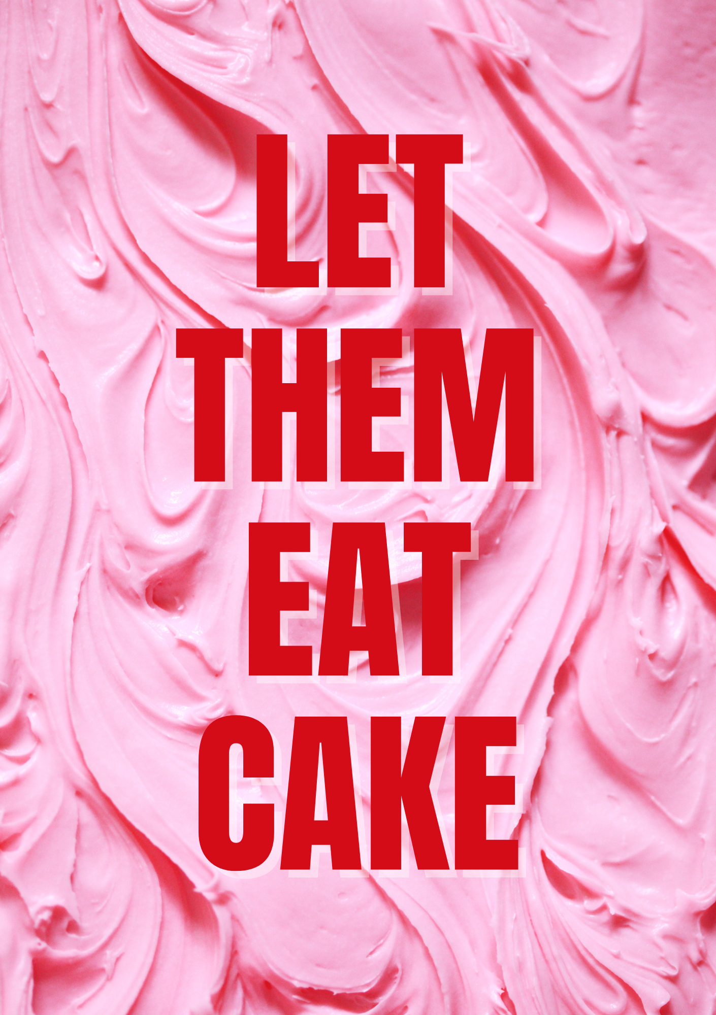 Petite Affiche "Let them eat cake" Crème - Collection Marie-Antoinette
